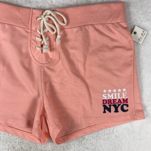 Ultra Flirt NYC Logo Coral Knit Athletic Casual Shorts NWT XL - Picture 3 of 5
